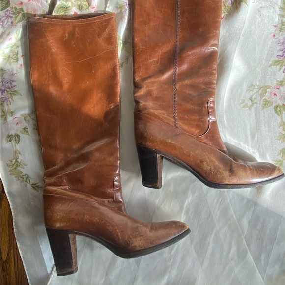 Gucci Vintage Leather Brown Boots Size 6 - Picture 3 of 6
